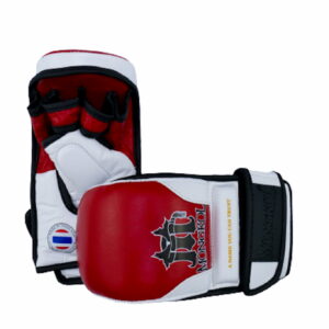 Mongkol MMA Sparring Gloves Leather Red - Image 4