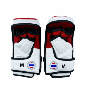 Mongkol MMA Sparring Gloves Leather Red - Image 3