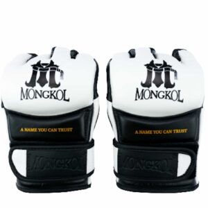 Mongkol MMA Gloves Leather White - Image 4