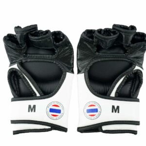 Mongkol MMA Gloves Leather White - Image 2