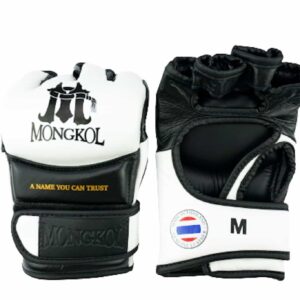 Mongkol MMA Gloves Leather White - Image 1